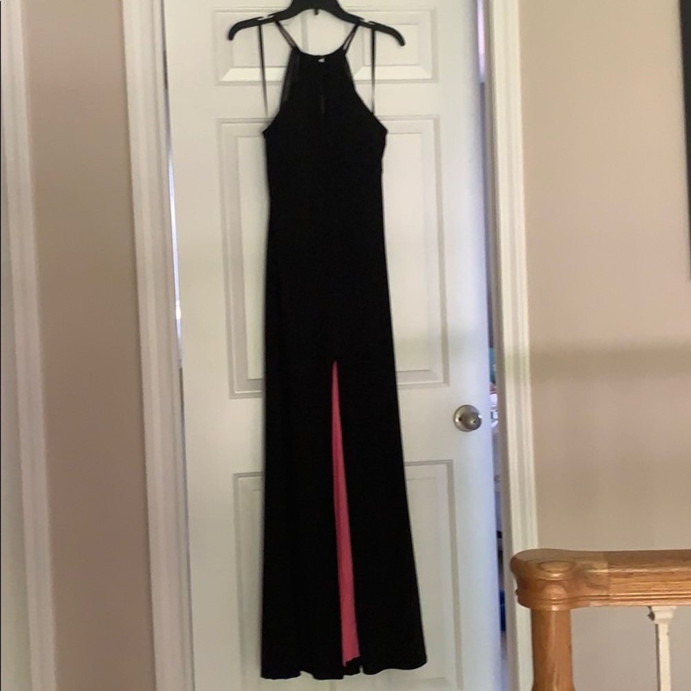 Black prom dress, size 7